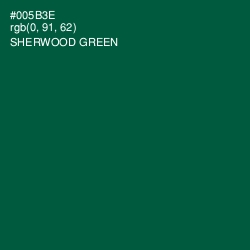 #005B3E - Sherwood Green Color Image